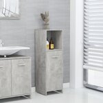 vidaXL Armoire de salle de bain Gris béton 30x30x95 cm Bois ingénierie