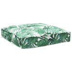 vidaXL Set de coussins de palette 2 pièces motif feuillage en tissu Oxford