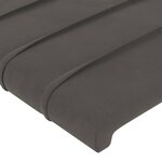 vidaXL Tête de lit à LED Gris foncé 103x16x118/128 cm Velours