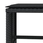 vidaXL Tabourets de jardin et coussins lot de 4 noir 41x41x36 cm rotin
