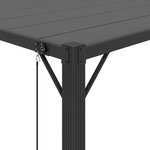 vidaXL Tonnelle avec toit à persienne 3x3 m Anthracite Tissu aluminium