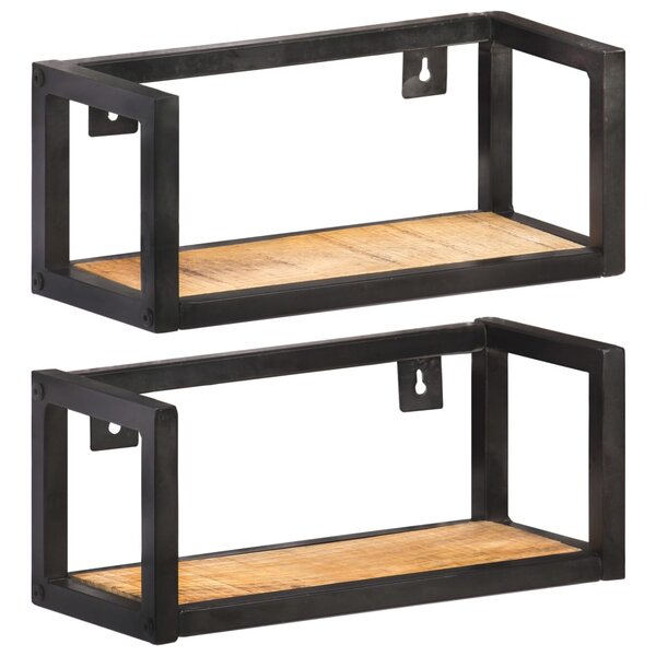 vidaXL Étagères murales 2 Pièces 40 cm Bois de manguier brut