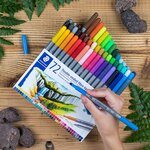 Feutres de coloriage double pointe design journey couleurs assorties - pochette de 36 - staedtler