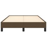 vidaXL Cadre de lit marron foncé 120x190 cm tissu