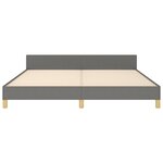vidaXL Cadre de lit avec tête de lit Gris foncé 160 x 200 cm Tissu