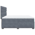 vidaXL Sommier à lattes de lit et matelas Gris foncé 200x200cm Velours