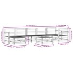 vidaXL Salon de jardin 8 Pièces bois massif douglas