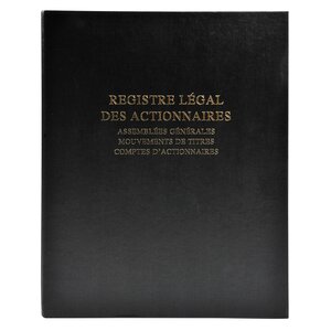 Registre Des Actionnaires 100 Feuillets - Noir - Le Dauphin