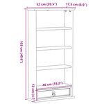 vidaXL Armoire à CD Corona 52x17 5x103 cm bois de pin massif
