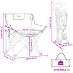 vidaXL Chaise de camping avec poche pliable lot de 2 bleu