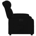 vidaXL Fauteuil inclinable électrique Noir Tissu