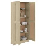 vidaXL Bibliothèque Chêne sonoma 82 5x30 5x185 5 cm Bois d'ingénierie