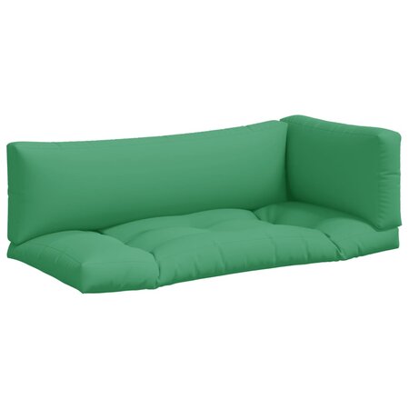 vidaXL Coussins de palette lot de 3 vert tissu