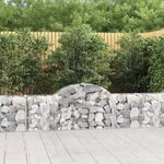 vidaXL Paniers à gabions arqués 7 Pièces 200x30x60/80 cm Fer galvanisé