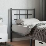 vidaXL Tête de lit métal noir 80 cm