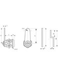 THIRARD - Cylindre batteuse avec cames pour boîtes auc lettre, épaisseur maxi 12mm