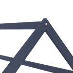 vidaXL Cadre de lit d'enfant Gris Bois de pin massif 80x160 cm