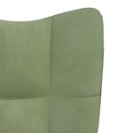 vidaXL Chaise de relaxation Vert clair Velours