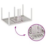 vidaXL Ensemble de salle à manger de jardin 5 pièces avec coussins Blanc Rotin PE