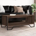 vidaXL Table basse chêne marron 100x51x40 cm bois d'ingénierie