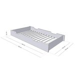 Tiroir de lit 120 x 160 BUDDY - bleu clair