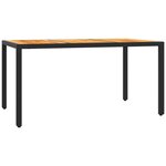 vidaXL Ensemble à manger de jardin coussins 5Pièces Noir Résine tressée