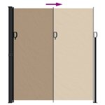 vidaXL Auvent latéral rétractable taupe 220x300 cm