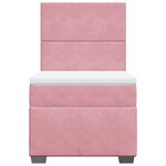 vidaXL Sommier à lattes de lit avec matelas Rose 90x190 cm Velours