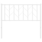 vidaXL Tête de lit métal blanc 100 cm