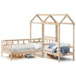 vidaXL Ensemble de lit de jour avec toit 80x200 cm bois de pin massif