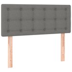vidaXL Sommier à lattes de lit avec matelas Gris foncé 100x200cm Tissu
