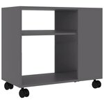 vidaXL Table d'appoint Gris 70x35x55 cm Bois d'ingénierie