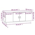 vidaXL Table basse 100x50x41 cm Bois massif de pin