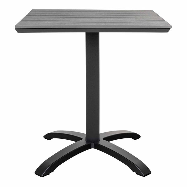 Table de jardin carrée 70 cm + 2 fauteuils