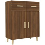 vidaXL Buffet Chêne marron 69 5x34x89 cm Bois d'ingénierie