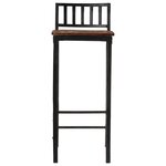 vidaXL Chaises de bar lot de 4 bois de récupération massif