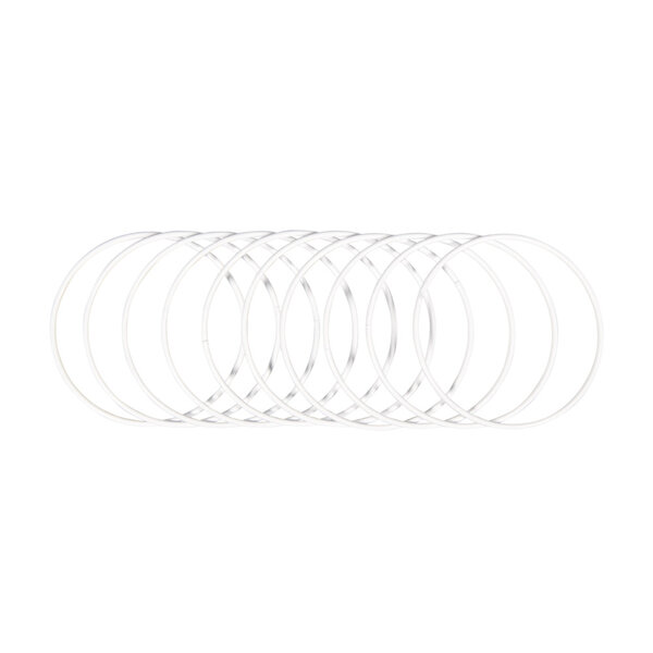 Anneaux en métal Blanc 15cm 10 pièces