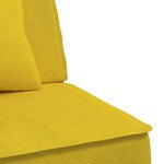 vidaXL Canapé-lit en forme de L jaune 255x140x70 cm velours