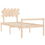 vidaXL Lit pour personne âgée et tête de lit 100x200 cm bois massif