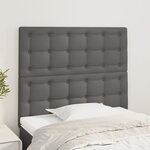 vidaXL Têtes de lit 2 Pièces Gris 80x5x78/88 cm Similicuir