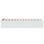 vidaXL Cadre de lit blanc 100x200 cm bois d'ingénierie