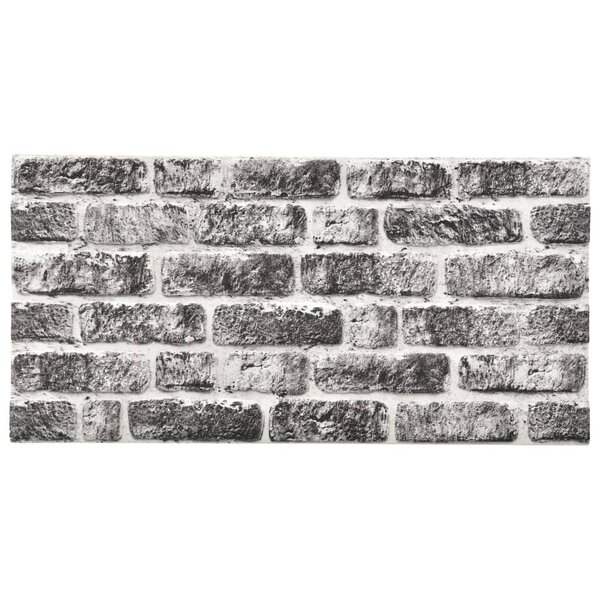 vidaXL Panneaux muraux 3D design brique gris foncé 11 Pièces EPS