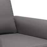 vidaXL Ensemble de canapés 3 Pièces avec coussins Gris Similicuir