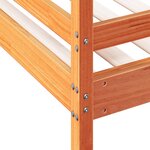 vidaXL Lit superposé 80x200/140x200 cm cire marron bois de pin massif