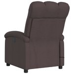 vidaXL Fauteuil de massage inclinable Marron foncé Tissu