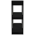 vidaXL Bibliothèque/Séparateur de pièce Noir 80x30x123 5 cm