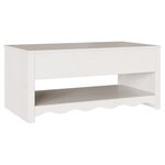 Table basse vidaXL "DRAMMEN" Blanche 99x55x45 cm en bois massif de pin