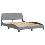 vidaXL Lit avec matelas gris clair 120x200 cm tissu
