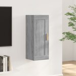 vidaXL Armoire murale Sonoma gris 35x34x90 cm Bois d'ingénierie