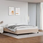 vidaXL Cadre de lit Cappuccino 180x200 cm Similicuir